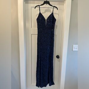 Navy blue lace and sequin dress size 11/12
